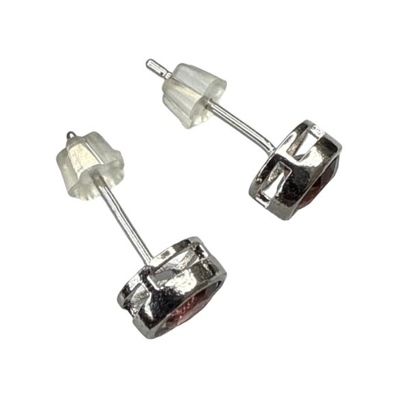 ***SOLD***Garnet Stud earrings unisex gemstone jewelry fashion accessories NEW - Picture 7 of 7